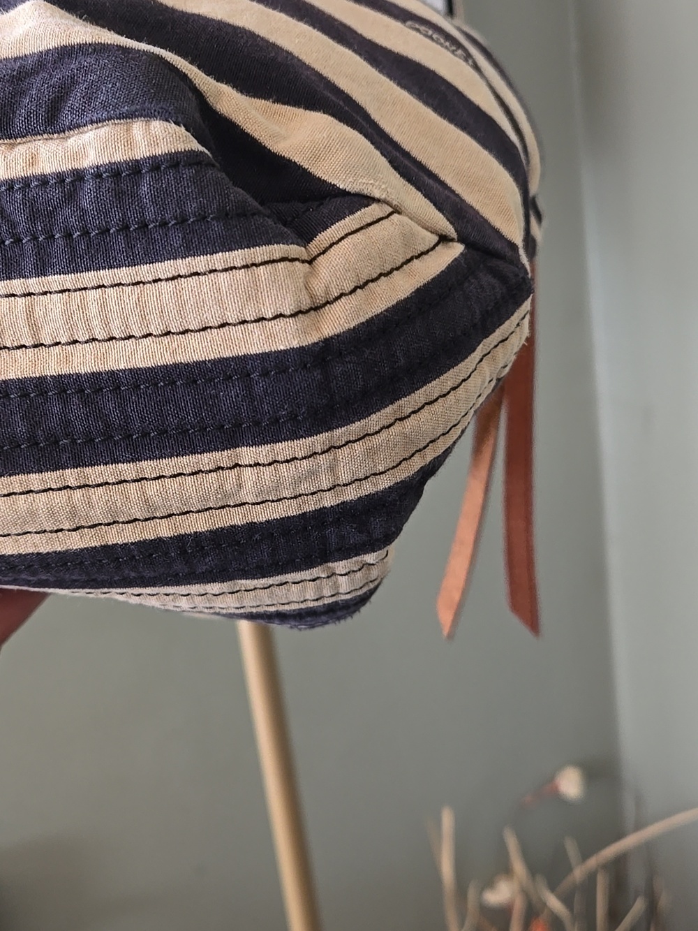 Dooney & Bourke Navy and Cream Striped Canvas Tote - Picture 5 of 12